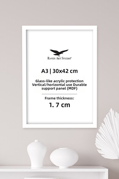 Raven Art Studio Ermitaj A3 Dimensiune 30cm x 42cm Alb pentru pictură, fotogr...