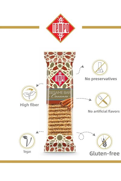Tempo Şekerleme Sesame Cracker with Cinnamon 45 g X 12 Pieces