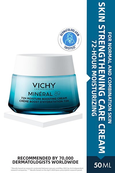 Vichy Mineral 89 Skin Strengthening 72 Hour Moisturizing Care Cream, Normal a...