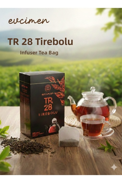 TR 28 TİREBOLU Ti̇rebolu Tr28 Evci̇men Demli̇k Tea Bags 3.2 Gr X 100 Pieces