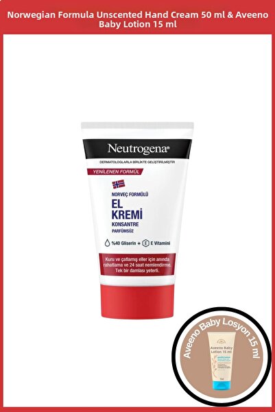 Neutrogena Norwegian Formula Hand Cream Perfume-Free 50 ml & Aveeno Baby Loti...