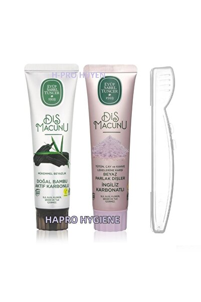 Eyüp Sabri Tuncer معجون أسنان بريطاني كربوني ومضاد للبكتيريا، h-pro للنظافة