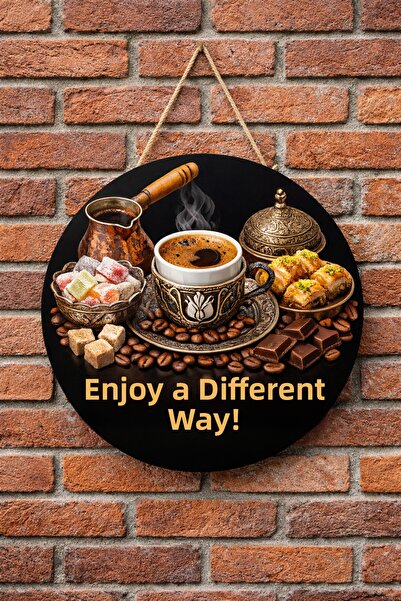 Mayeka Ornament de pictură murală pentru ușă, cu cafea turcească, pentru cafe...