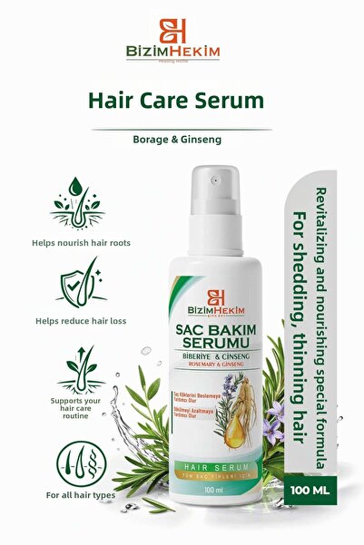 BİZİMHEKİM ŞİFA EVİ مصل بيزيم هيم للعناية بالشعر بالروزماري والجينسنغ لجميع أ...