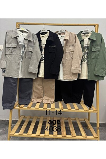 Melodikids Boys' Shirt T-Shirt and Pants 3-Piece Set