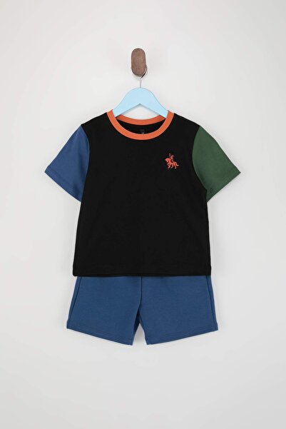 TRENDYOLKIDS Crni dečak - donji i gornji set TKDSS26AU00039