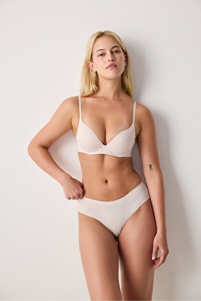 Penti Sutien cu nervuri Lifting Bonding Bej deschis