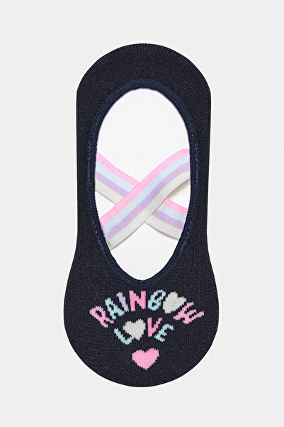 Penti جوارب سوبا سوداء بألوان قوس قزح للفتيات