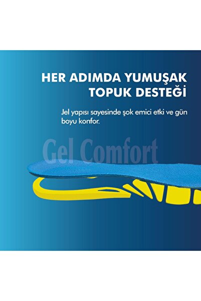 Gel Comfort GC14 | Yumuşak Jel, Rahat, Konfor, Günlük ve Spor Ayakkabılar İçin Ortopedik Destekli İç Tabanlık
