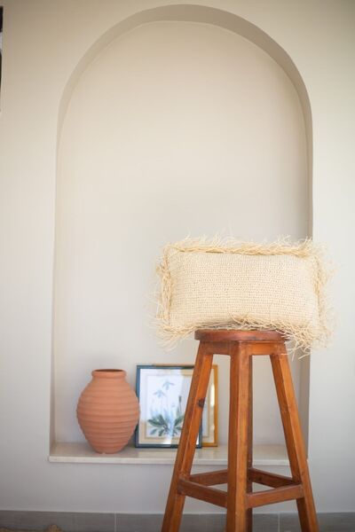 Bohemart Boho Jastuk Raffia Kraft Ručno Izrađen Jastuk Punjeni Dizajn