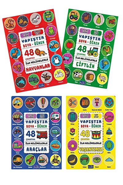 Parıltı Yayıncılık Yapıştır Boya - Öğren Seti - 4 Kitap