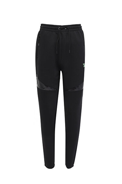 Reebok FLEECE MIX PANT Siyah Erkek Eşofman Altı