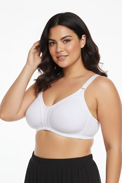 enmodaiçgiyim Beyaz Dikişsiz Penye Toparlayıcı Sütyen