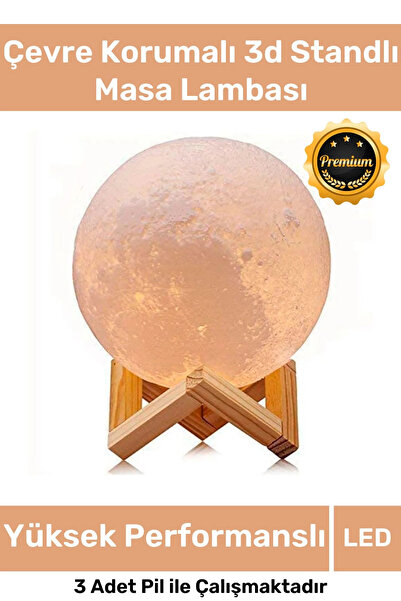 Premium Series Environmental Protection 3d Stand Sphere Decorative High Performance Led Moon Night Table Lamp