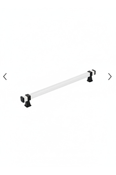 İNTERİO KARE BEYAZ-SİYAH METAL KULP 192 MM (19.2CM ) MOBİLYA KULPU,DOLAP KULP...