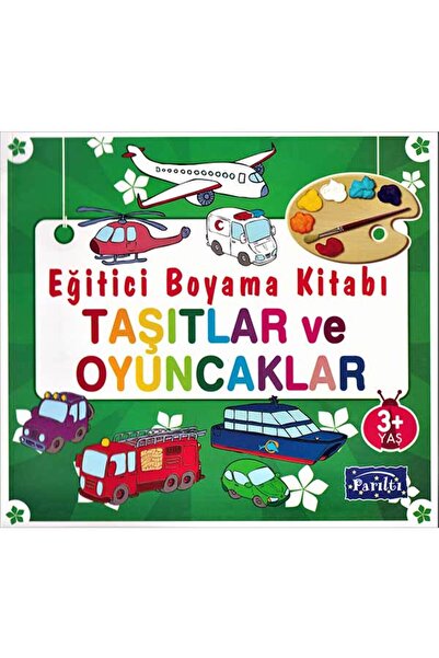 Parıltı Yayıncılık Educational Coloring Book - Vehicles and Toys