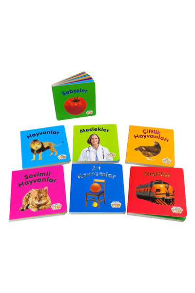 0-6 Yaş Yayınları Mini Cardboard Books Series - 7 Books
