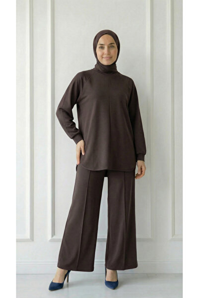 MİHRA STORE Ευρείας διαθεσιμότητας Σετ Παντελονιού με Ραμμένη Μπροστινή Λωρίδ...