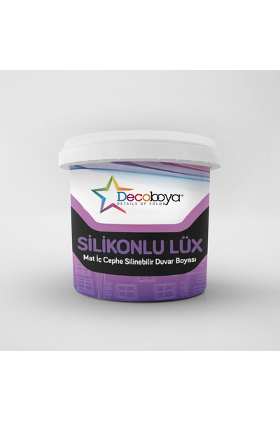 DecoBoya Deco Silikonlu Lüx Silinebilir Mat İc? Cephe Duvar Boyası 3 Kg Tüm R...