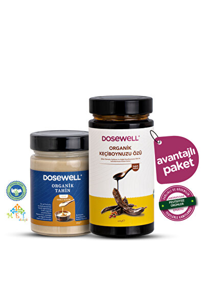 Dosewell طحينة عضوية 300 جرام وخلاصة الحنطة السوداء 640 جرام عبوة طبيعية مكون...