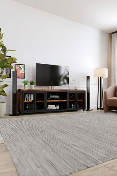 KIYMIK HOME Begonya Tv Ünitesi – %100 Gerçek Ağaç, Uzun Ömürlü Kullanım, Kişi...