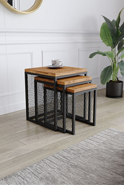 KIYMIK HOME 4001 Zigon Sehpa Size Özel Üretim Gerçek Ağaç - Köknar