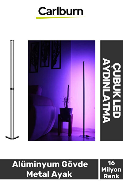 Carlburn 2 Metre Usb Giriş Alüminyum Gövde Metal Ayak Rgb Uzaktan Kumandalı Ç...