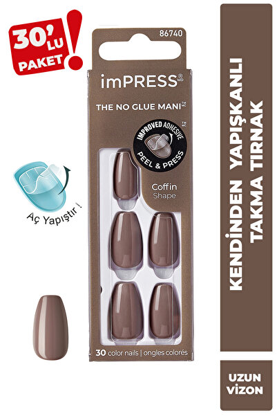 Impress Kendinden Yapışkanlı Takma Tırnak Uzun Vizon