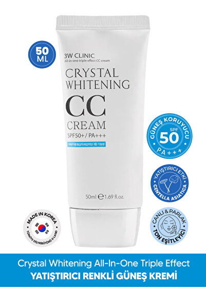 3W CLINIC 3W Clinic - Natural Beige Tone Equalizing Crystal Whitening Cc Crea...