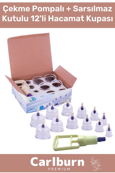 Carlburn Sarsılmaz Kutulu Çekme Pompa Selülit Çatlak Giderici Vakumlu Masaj A...