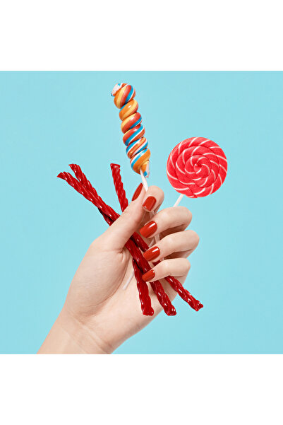 Impress Kendinden Yapışkanlı Takma Tırnak Kısa Parlak Kırmızı