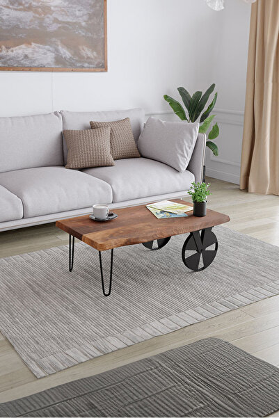 KIYMIK HOME 4011 Orta Sehpa Size Özel Üretim Gerçek Ağaç - Ceviz