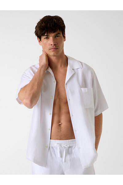 Guess Cămașă pentru bărbați Slub, model in