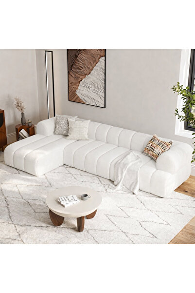 S Home Design Concept Cozy Pofidik Modüler Kanepe L Köşe Koltuk Takımı, Teddy...