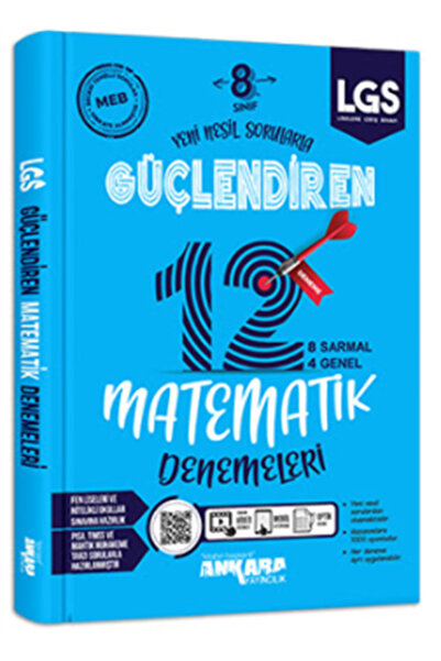 Ankara Yayıncılık 8. Sınıf Matematik Güçlendiren Denemeleri (12 Adet)