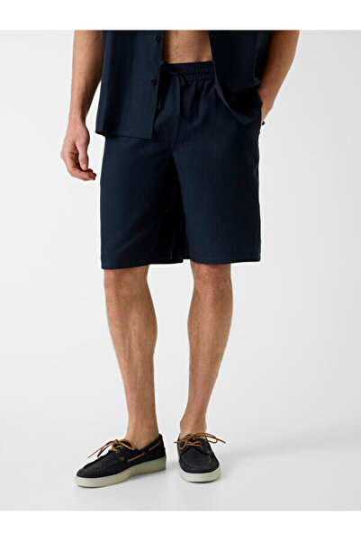 Guess Pantaloni scurți pentru bărbați Slub, model in Mixed, cu croială lejeră