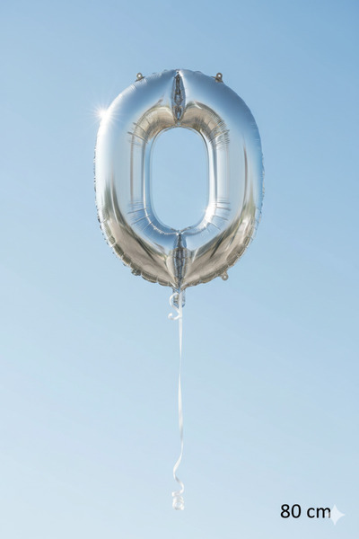 Deniz Party Store بالون فضي متوسط الحجم 76-80 سم (0)