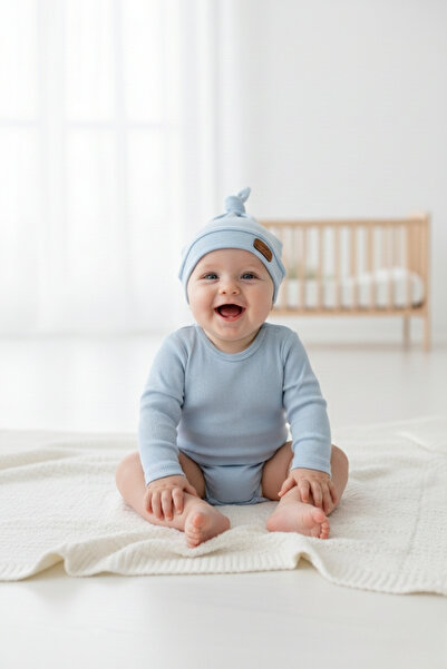 LOGO AKSESUAR Baby Top Tie Emblem Cotton Cap