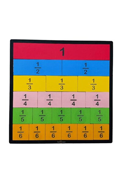 heptex Magnet Ahşap Kesir Takımı 30cm