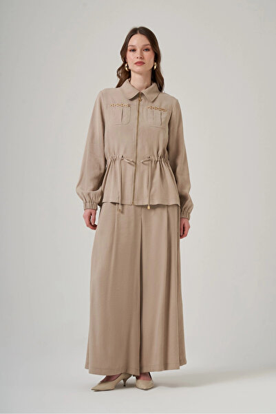 Nuss Pantolonlu Takım 1049 bej