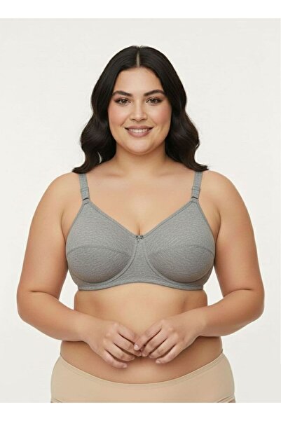 enmodaiçgiyim Gri Süngersiz Balensiz Pamuklu Penye Sütyen – Konforlu ve Doğal...