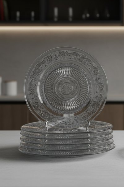 İpek Porselen Set farfurii de desert din sticla Vidrex Safir pentru 6 persoane 15 cm