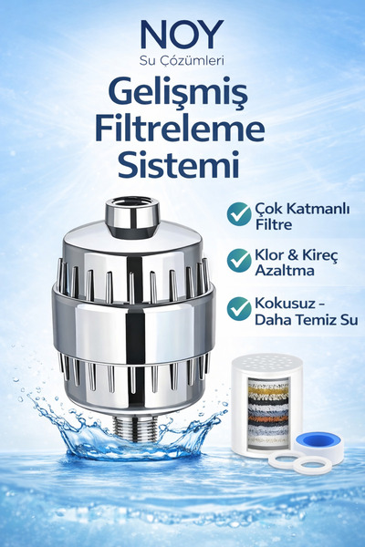 NOY Filtreli Duş Başlığı Duş Sistemi Uyumlu Su Filtreleme Cihazi