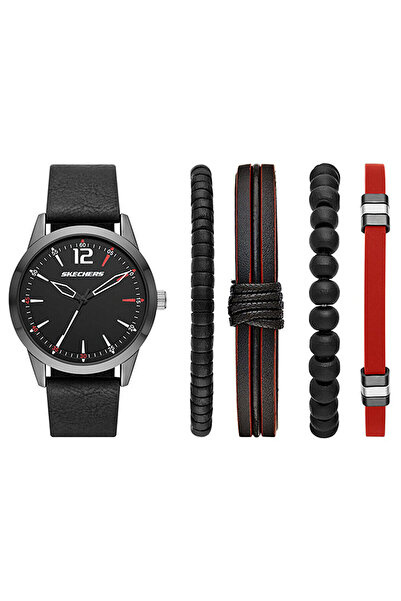SKECHERS ساعة يد وسوار للرجال طراز SR9066