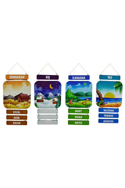 Enmode Ahşap Mevsimler Panosu