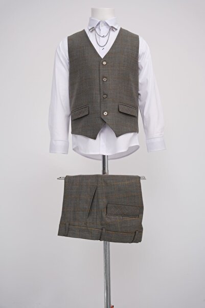 Micio Sivi dečak Prsluk i set pantalona