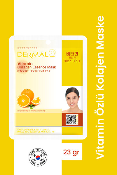 Dermal Aydınlatıcı, Sıkılaştırıcı, Arındırıcı Vitamin Özlü Kolajen Maske 23gr