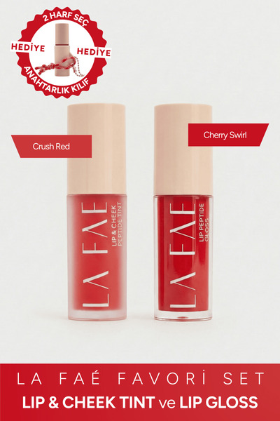 LA FAÉ BEAUTE Dudak Bakım Seti Dudak Parlatıcısı+Allık Ruj Göz Farı Nemlendir...