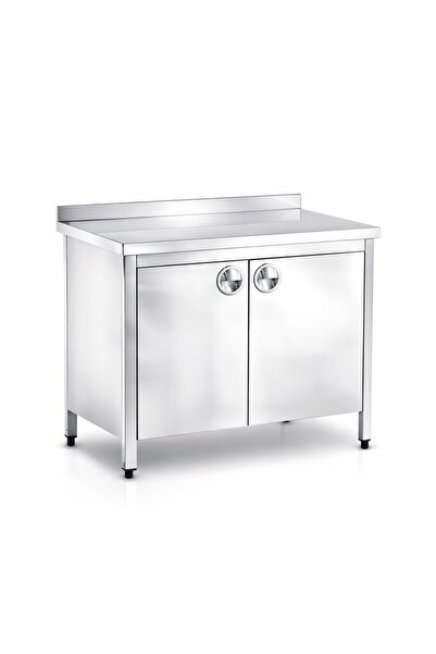 sc sonsesconcept Çalışma Tezgahı, Dolaplı, Çarpma Kapılı, Krom, Paslanmaz, 10...