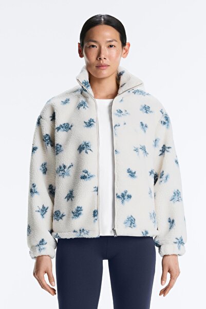 Oysho Çiçek desenli suni yün ceket